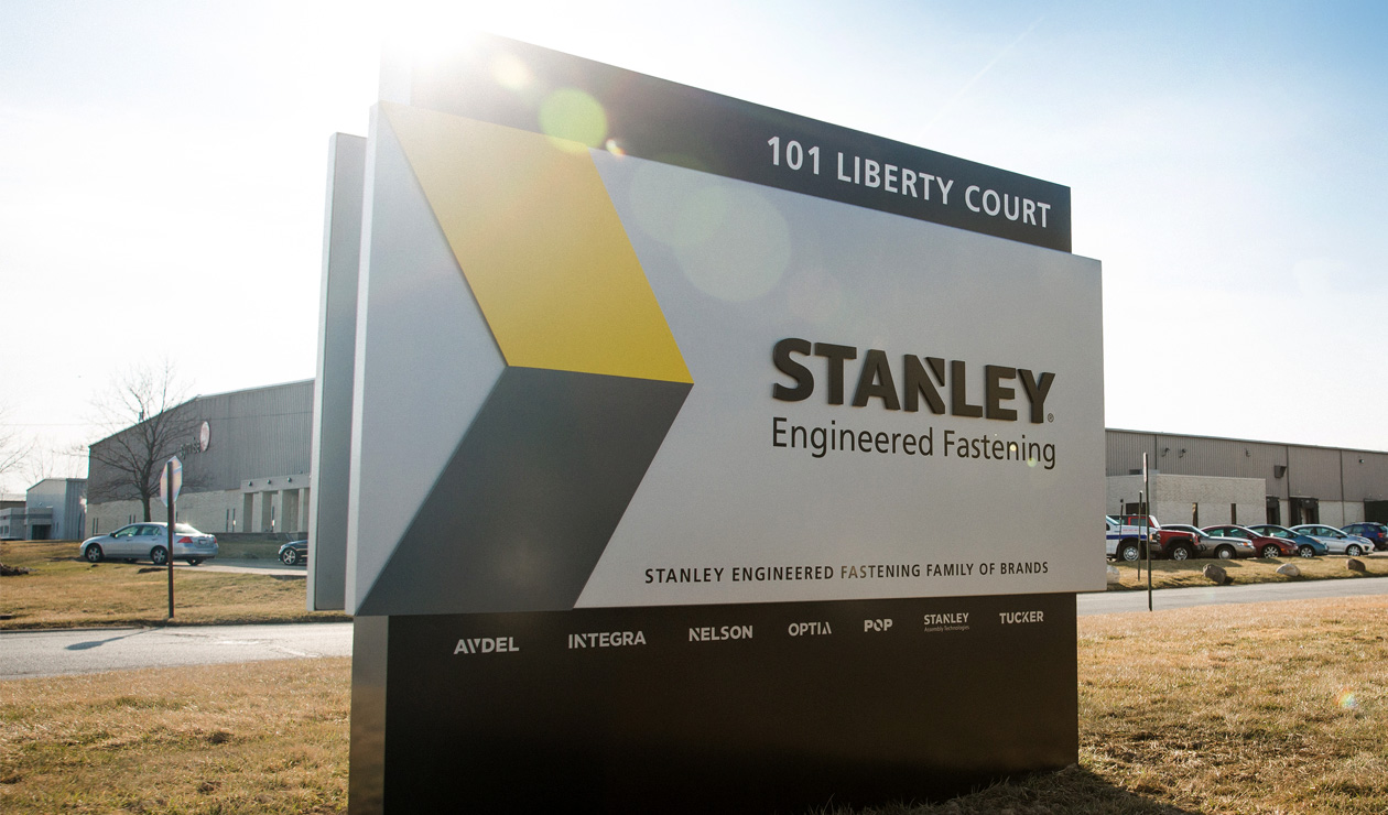 signalisation à l’extérieur de l’usine de Liberty Court