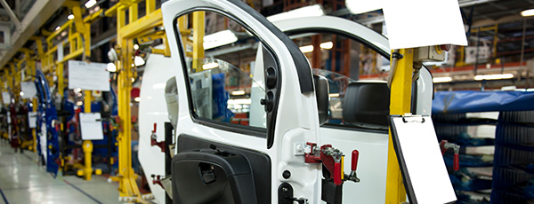door on auto production line